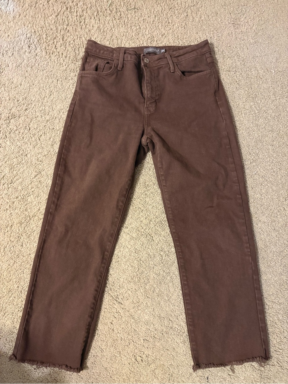 Just USA Chocolate Brown High-Rise Jeans